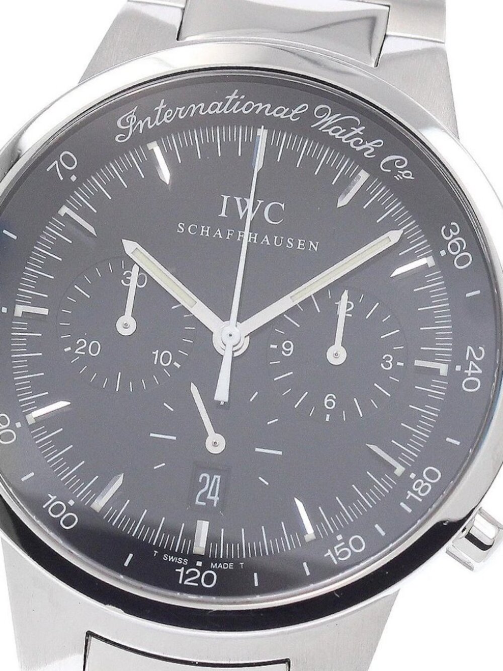 IWC SCHAFFHAUSEN GST IW372702 Chronograph black Dial Quartz Men's Watch_946950